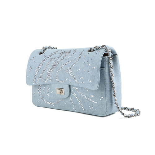 CIRCLECUSTOM水钻单肩斜挎小方包