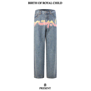 BIRTH ROYAL CHILD royal立体彩钻牛仔裤 BORC 官方正品