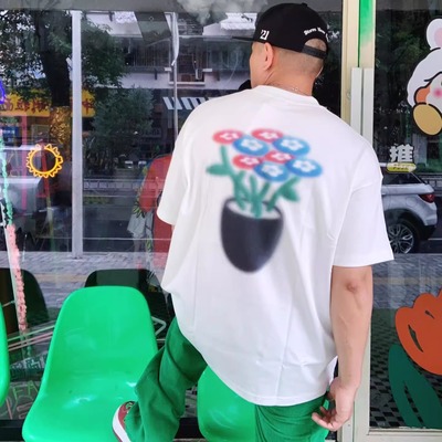 VandyThePink花朵盆栽美式短袖