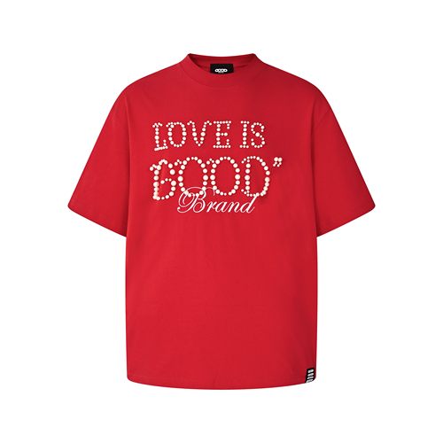 GOODBRAND珍珠标语短袖