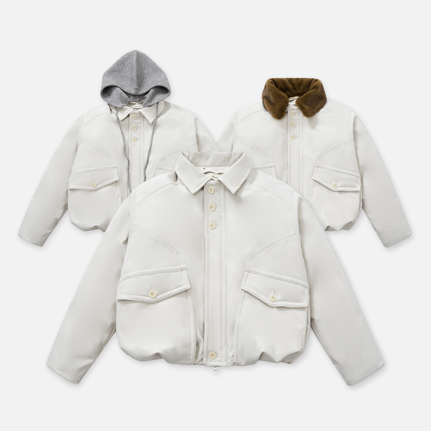 EpidePrefab羽绒毛领连帽外套