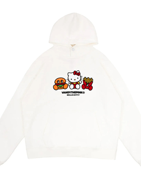 【国内正品】VandyThePink × HelloKitty 白色连帽卫衣