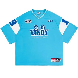 【官方正品】VandyThePink × New Jeans 联名蓝色冰球服短袖球衣