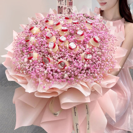 毕业季成品养乐多花束旺仔牛奶零食鲜花速递同城成都全国配送女友