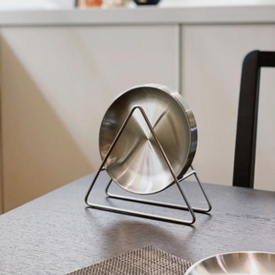 韩式不锈钢骨碟套装家用金色圆盘小吃盘浅盘桌面垃圾残渣吐骨头碟