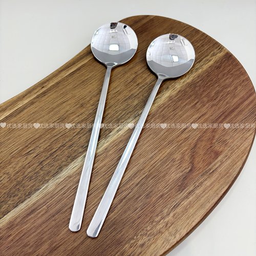 优选家简约镜面圆头主餐汤勺