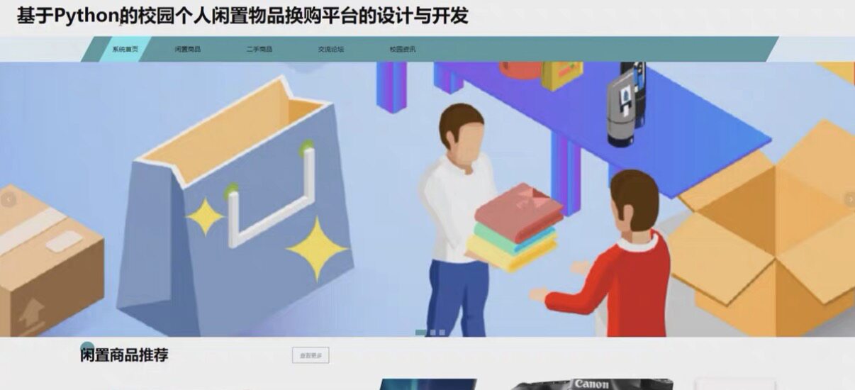 基于Python的校园个人闲置物品换购平台的设计与开发