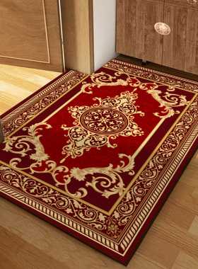 【清仓促销】中式入户门地垫家用防滑垫子进户门地毯红色喜庆脚垫