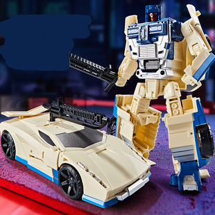 变形玩具擎天5柱蓝色跑车机器人模型手办儿童男孩礼物46789岁礼物