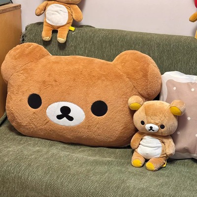 轻松熊靠枕床头枕沙发宿舍租房玩偶公仔毛绒玩具安抚睡觉抱枕靠垫