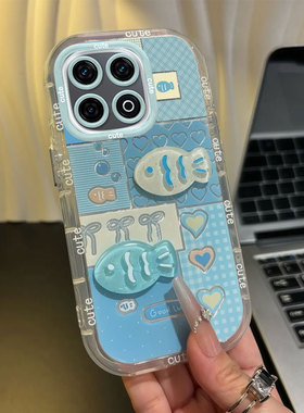 适用iQOO13手机壳12Pro格纹小鱼11S新款icoo爱酷neo10个性创意Z9turbo镜面支架Z8X全包防摔neo7/6se不会撞壳