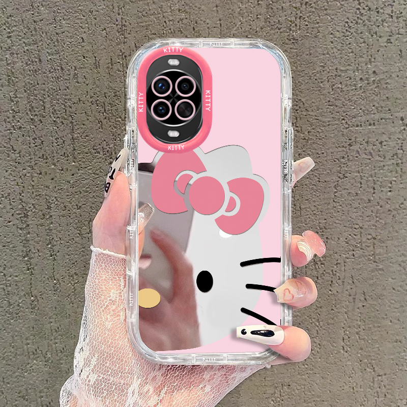 凯蒂猫适用华为nova14手机壳14ultra新款女13Pro时尚爆款12轻奢高级11化妆镜10SE全包防摔nove9透明软边8/7套