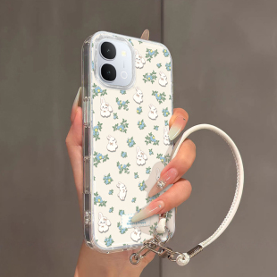 适用vivoY500i手机壳Y300T碎花兔子y200可爱卡通y100个性 女vivo大孔防摔y50不包镜头y35 创意y78高级感y77新款