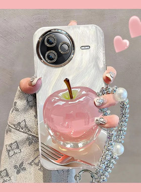 适用于红米K80手机壳新款水晶苹果K70至尊版K60E高端K50镜头胶片K40女款Radmi小米Note14Pro+全包13防摔12外