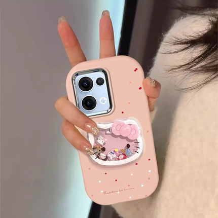 适用OPPOReno13手机保护壳Reno14波点Hello12Pro女新款11大孔防摔10全包矽胶reno9个性创意8Pro时尚爆款7se软