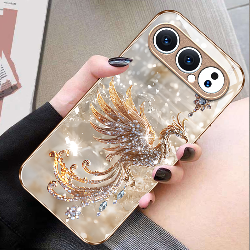 适用荣耀新款高级感轻奢风玻璃壳