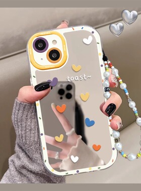 适用红米K70e手机壳k80Pro新款女k60至尊版k50彩色爱心k40简约创意radmi小米note14全包边13/12防摔11保护套