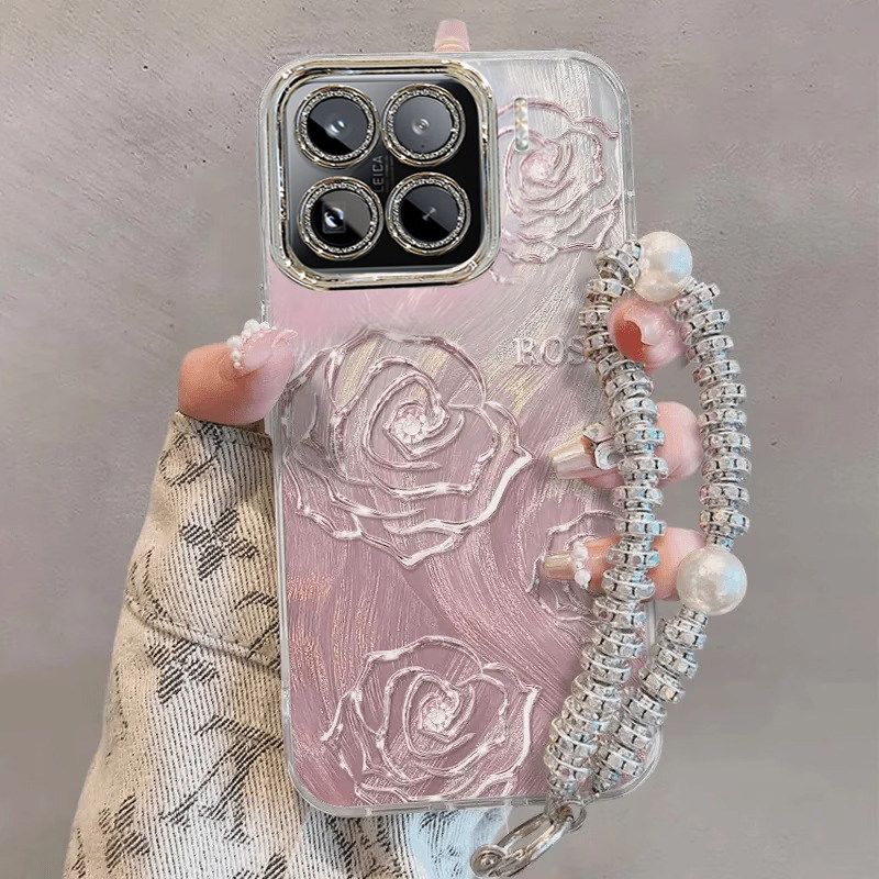 适用小米15新款手机壳15SPro渐层粉色玫瑰14ultra时尚爆款13Pro高级感12X带手錬11少女心10s镜头膜miui保护套,3C数码配件,手机保护套/壳,淘宝优惠券,粉丝福利购,淘宝优惠卷