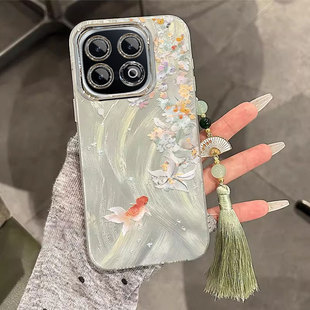 适用iQOO13手机壳12Pro桂花锦鲤11S新款 6se轻奢高级唯美 爱酷Neo10自带镜头膜Z9turbo全包防摔z8x中国风挂绳7