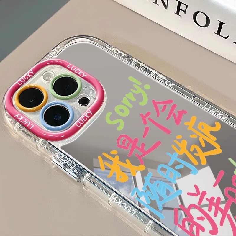 适用iPhone15新款手机壳iPhone16美丽女人14Promax高级感13mini镜面12/11全包防摔8plus透明7/6s超火x保护套