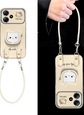 KT猫支架适用红米note14手机壳13Pro+网红爆款12/11高级感女note10新款radmi小米Turbo3全包防摔4Pro不会撞壳