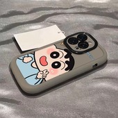 7P镜头全包6s泡芙壳 11高级感14plus超火15苹果16promax防摔软壳8 苹果13Pro手机壳情侣款 iphone17比耶小新12