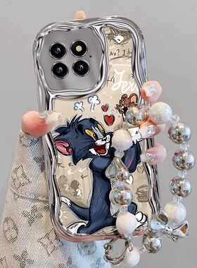 适用小米14手机壳15ultra可爱卡通13Pro汤姆杰瑞12x女新款11青春版10s全包防摔civi4Pro高级感3/2电镀银MIUI