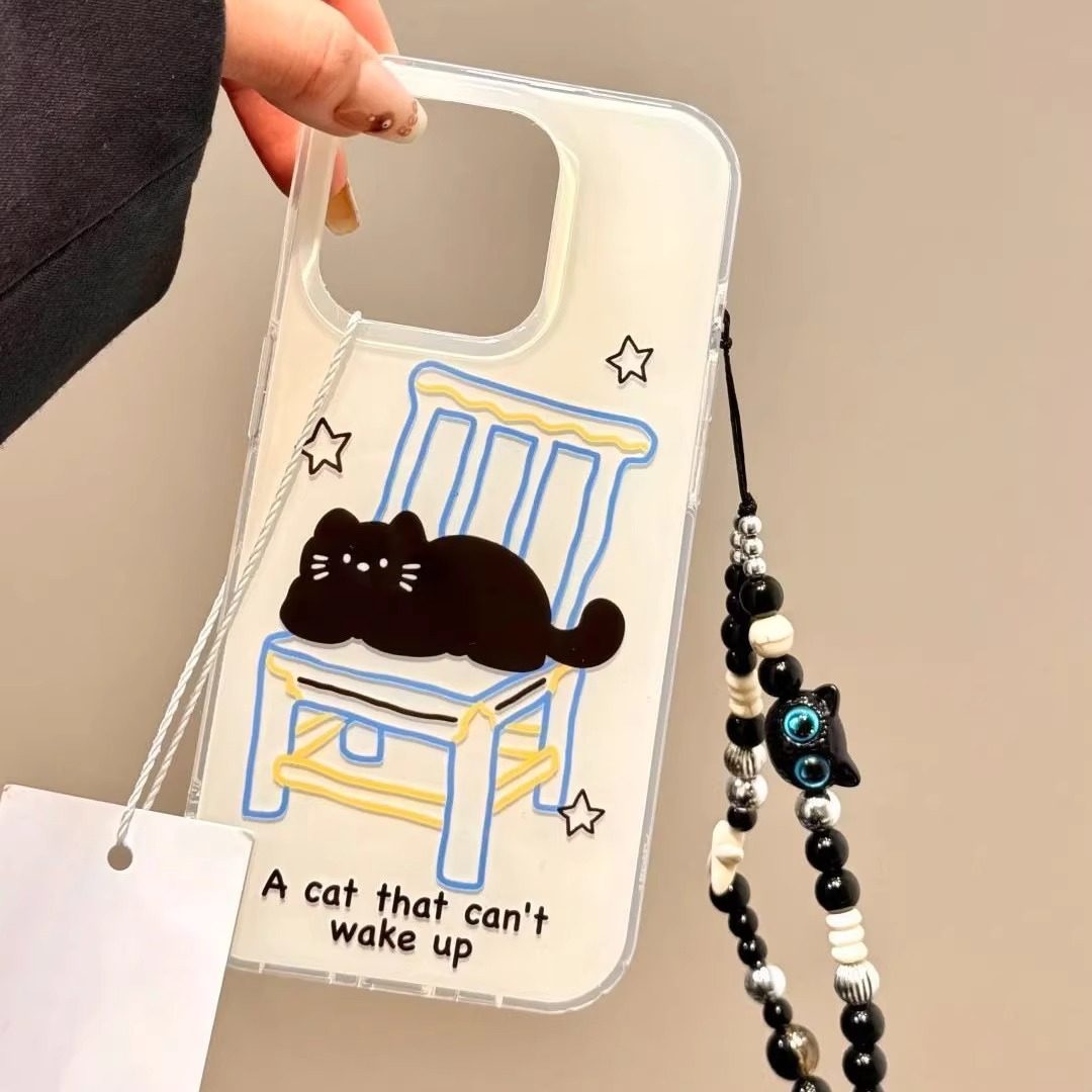 适用苹 果16新款手机壳iPhone15慵懒小猫14plus可爱卡通13promax带挂绳12/11高级感小众8p大孔7/6s防摔保护套,3C数码配件,手机保护套/壳,淘宝优惠券,粉丝福利购,淘宝优惠卷