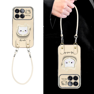 适用小米15手机壳秋冬女款15ultra小清新14Pro高级感mi13带挂绳12X全包防摔11电镀大视窗MIUI轻奢10s不会撞壳