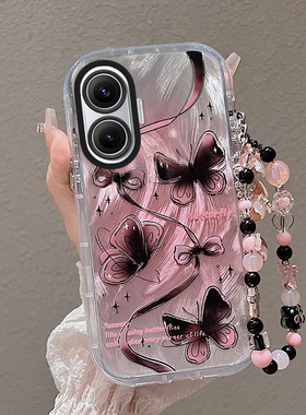 适用红米Turbo4Pro手机保护壳Turbo3飞舞蝴蝶radmi女新款note14全包防摔13Pro+轻奢高级12/11时尚爆款note10