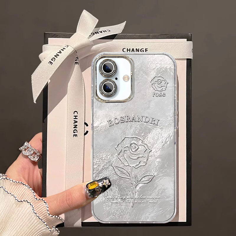 适用iPhone16手机壳15Promax铂金玫瑰14Pro带手链13镜头膜12全包防摔11的苹果X轻奢高级XS个性创意8plus外壳7