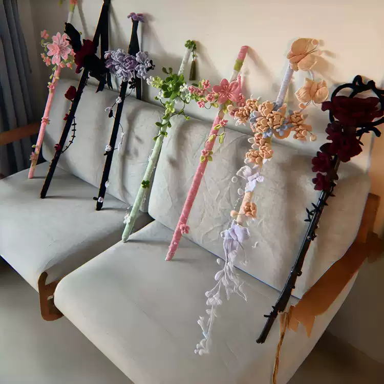 海棠花剑扭扭棒手工DIY材料包图片