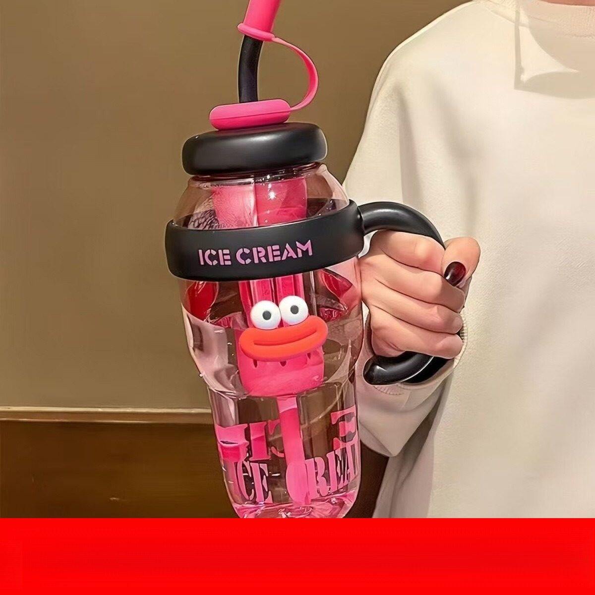 2025新款高颜值大容量水杯女生冰霸吸管杯女学生夏天茶水分离杯子