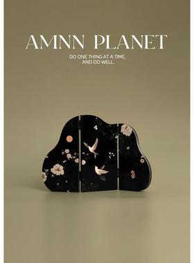 安曼古董花鸟装饰品覆古入口桌面屏风画客厅电视柜无障碍豪华画