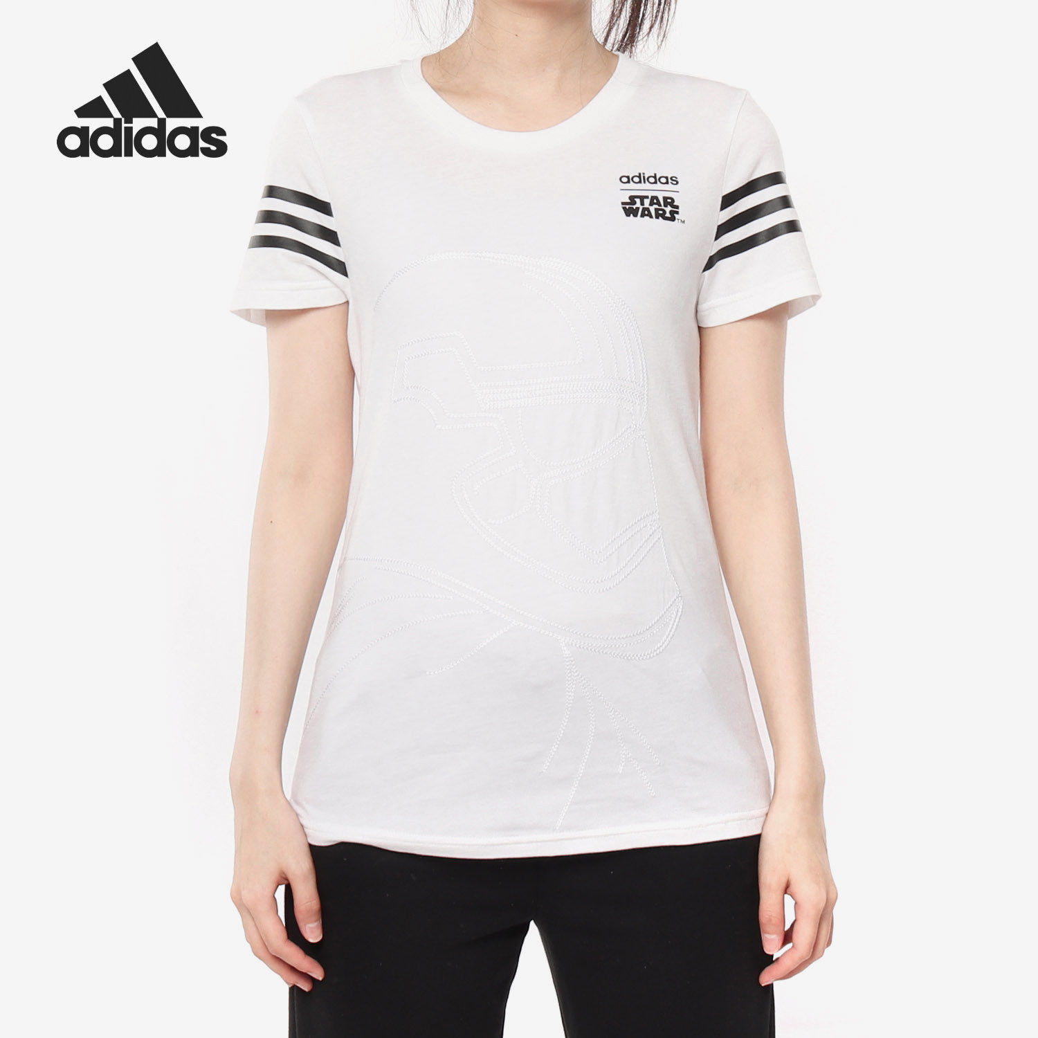 Adidas/阿迪达斯正品女子NEO夏季女子圆领休闲运动T恤DW8235