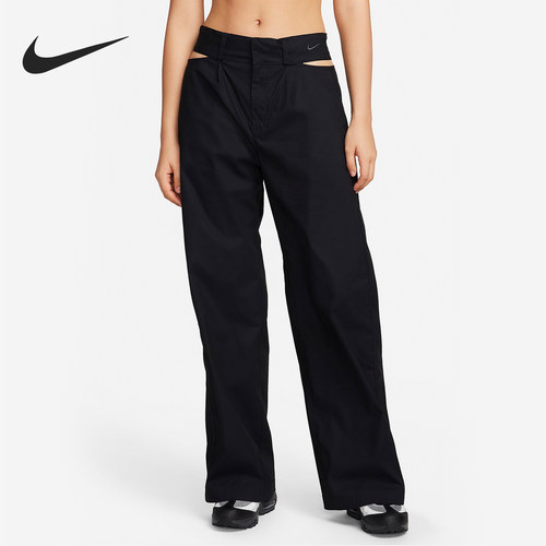 Nike/耐克正品春季新款女士宽松透气梭织休闲长裤FN1884-010