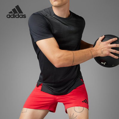 Adidas/阿迪达斯正品2025夏季款男士训练透气圆领T恤JI8196