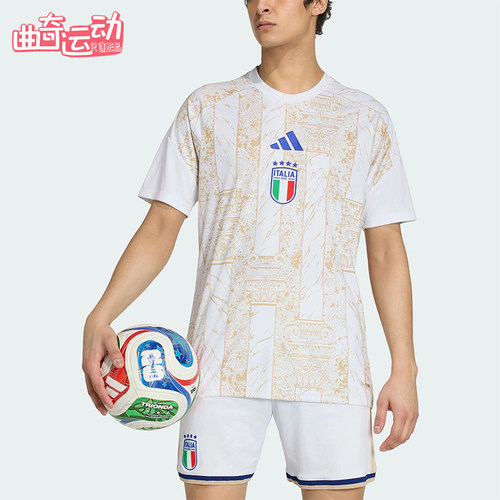 Adidas/阿迪达斯正品意大利队男士足球经典训练短袖球衣JY5633