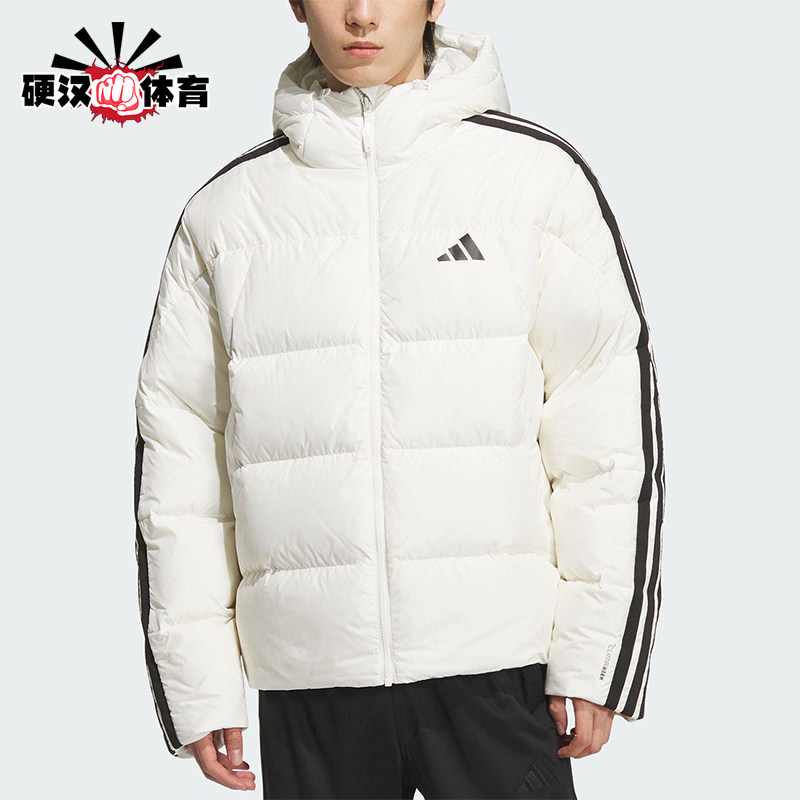 Adidas/阿迪达斯正品3S PUFF D JKT男士连帽保暖日常羽绒服KC2494
