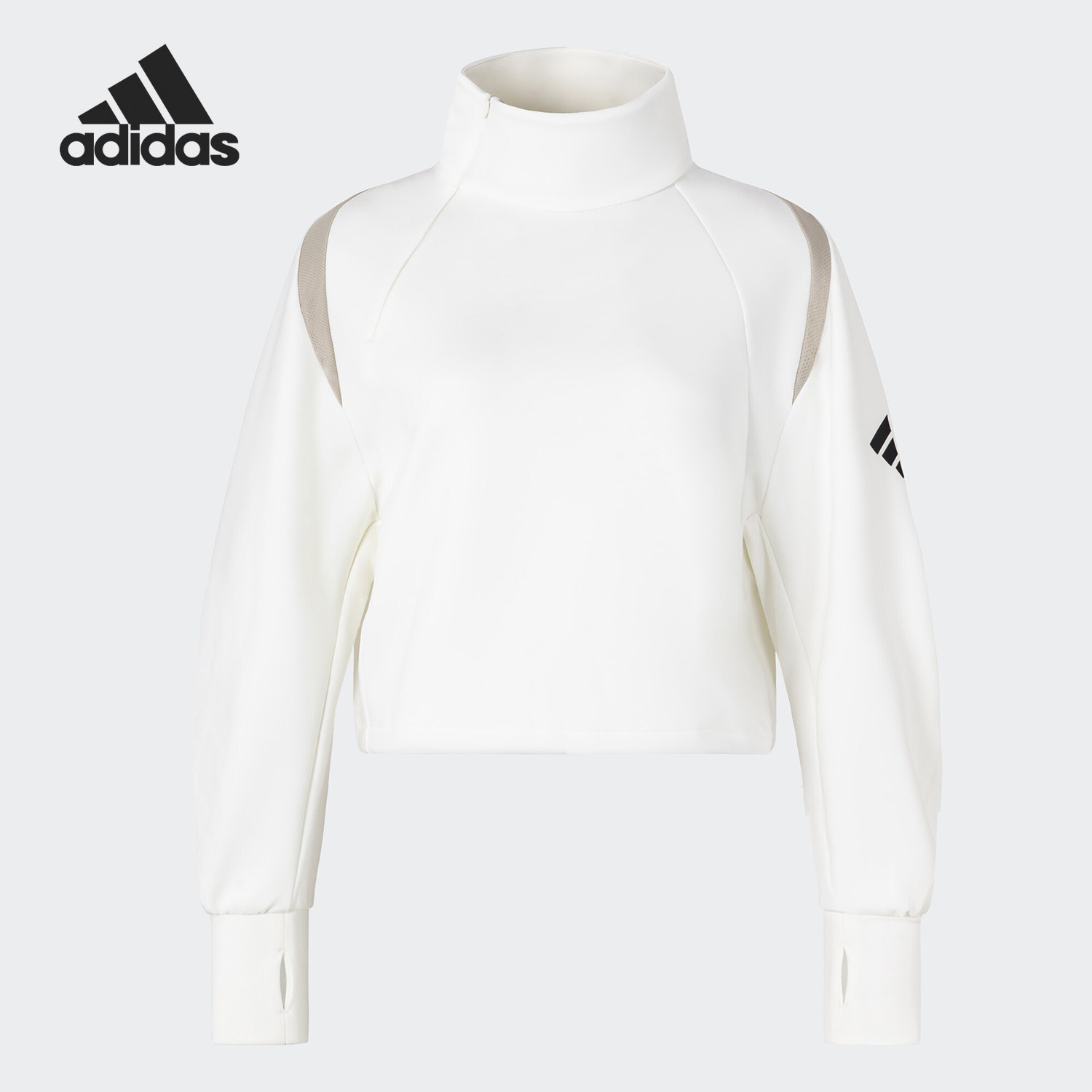 Adidas/阿迪达斯正品FUSTL W P CREW女士短款简约卫衣JM2454