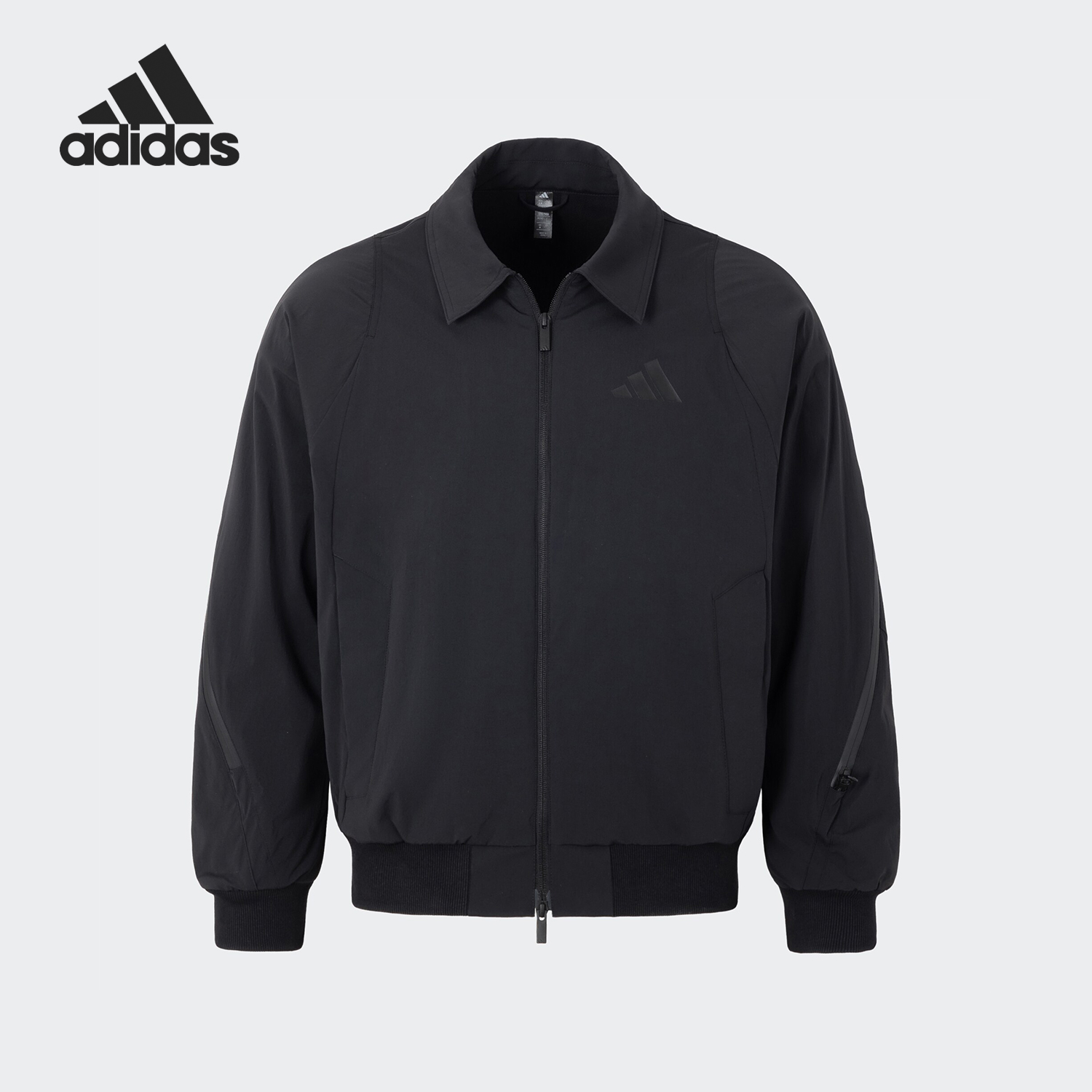 Adidas/阿迪达斯正品秋冬新款男士翻领拉链加绒外套JZ4192