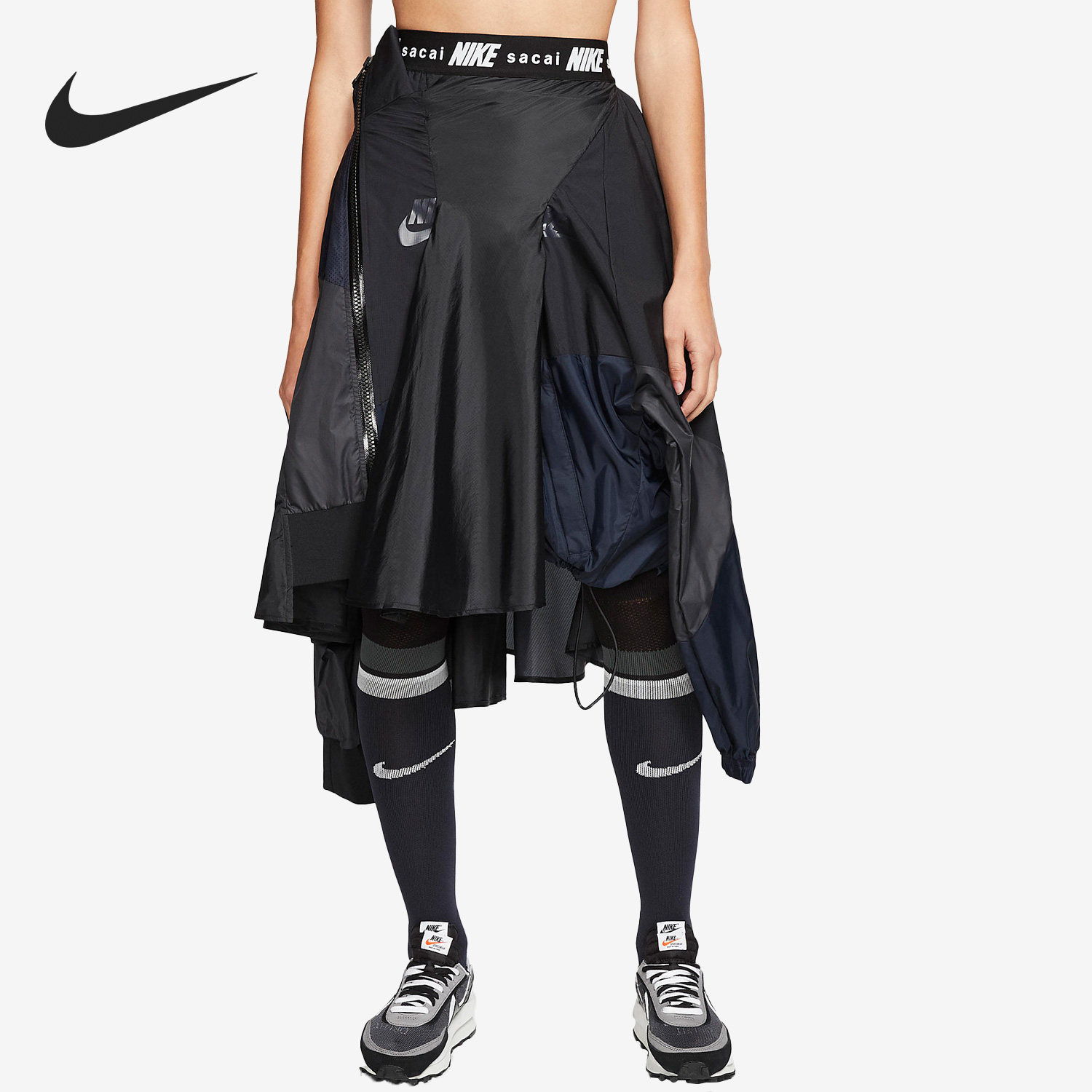 Nike/耐克正品x Sacai skiit女子拼接运动短裙裤CD6299-012