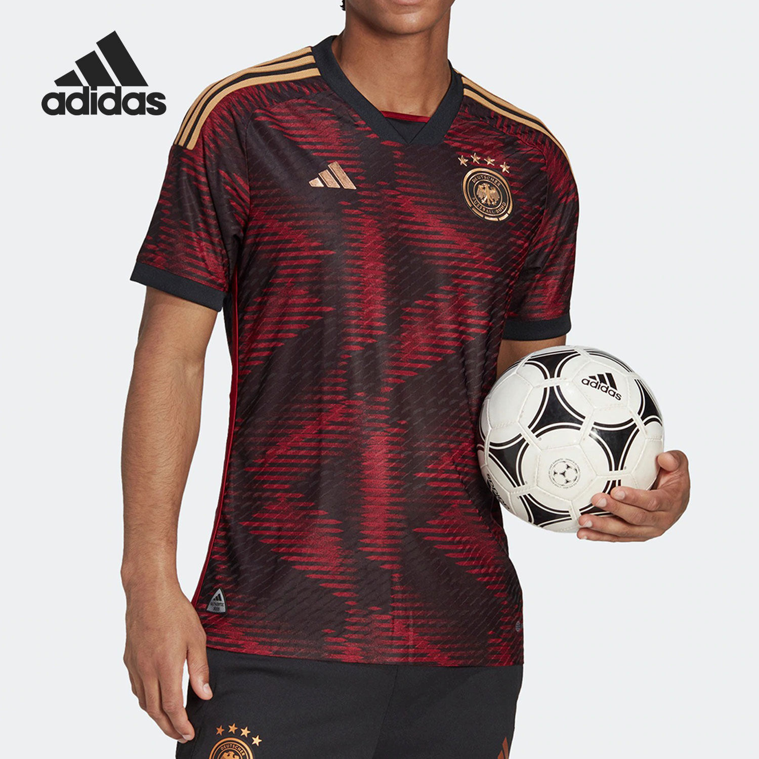 Adidas/阿迪达斯正品德国队球员版客场男子足球球衣HF1695