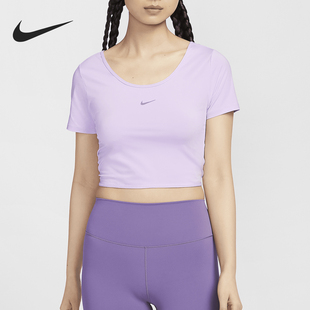 女士夏季 208 耐克正品 运动T恤FN2852 Nike 扭结式 经典 新款 短款