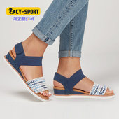 魔术贴松紧带女子轻便休闲凉鞋 Skechers 新款 夏季 斯凯奇正品