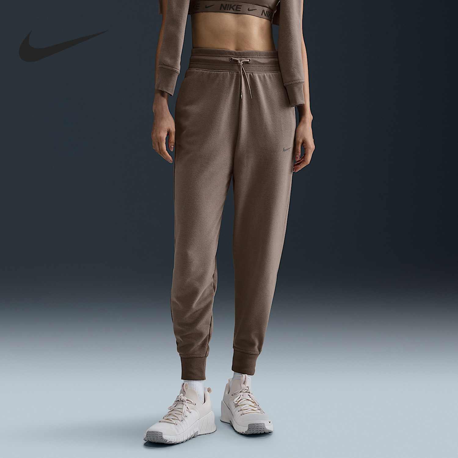 Nike/耐克正品新款女士时尚潮流束脚系带运动长裤FB5435-233