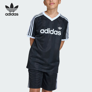 Adidas/阿迪达斯正品夏季款三叶草大童亲肤透气短袖T恤KG5300