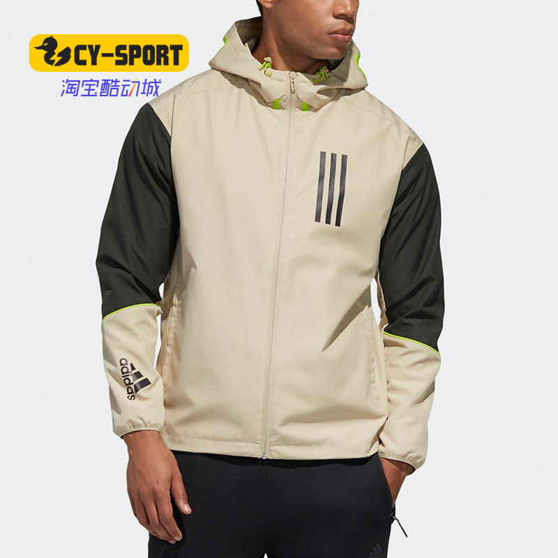 Adidas/阿迪达斯正品 春季 连帽男子休闲运动夹克外套GF4014