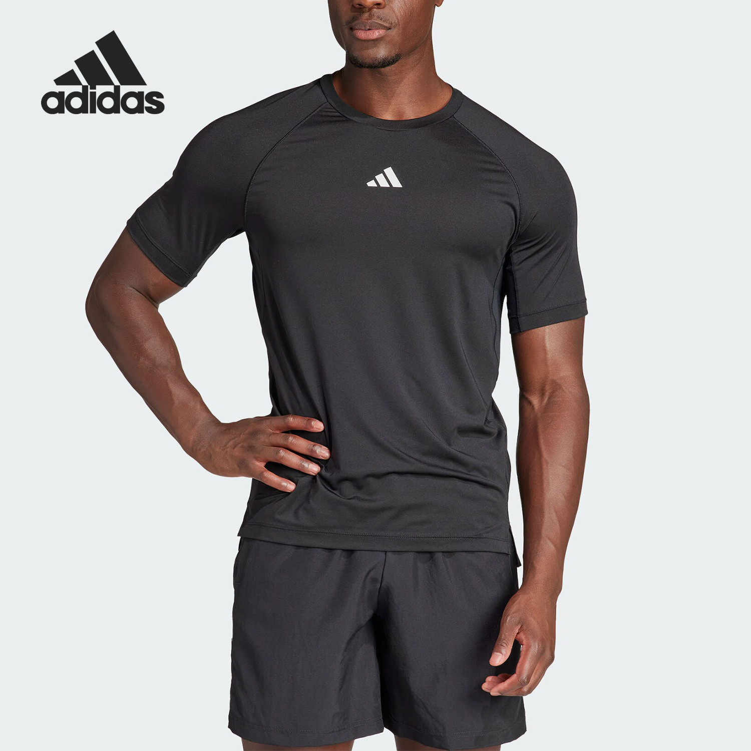 Adidas/阿迪达斯正品GYM+ TEE男士运动健身短袖圆领T恤IP2310