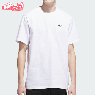Adidas/阿迪达斯正品三叶草男士透气运动圆领针织短袖T恤JW0039